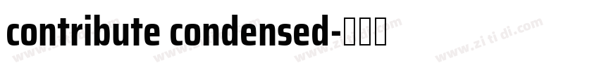 contribute condensed字体转换
